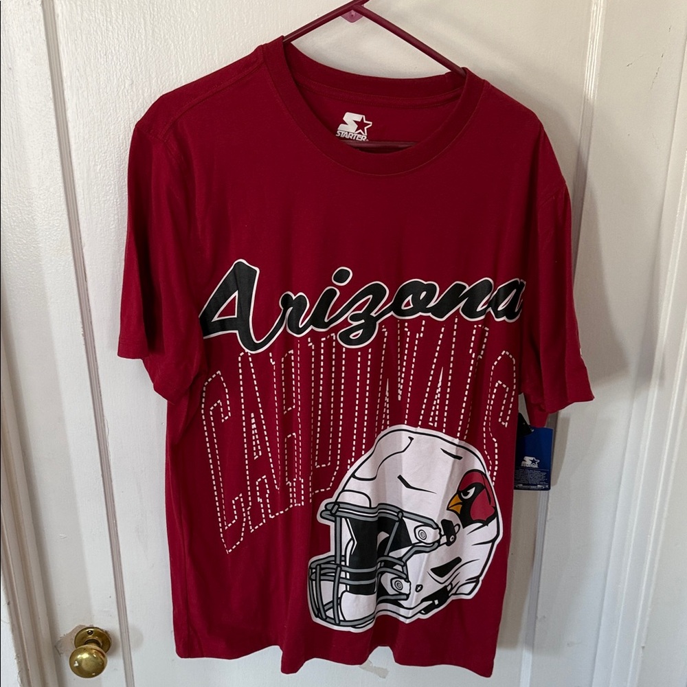 STARTER Red Arizona Cardinals Short Sleeve Tee